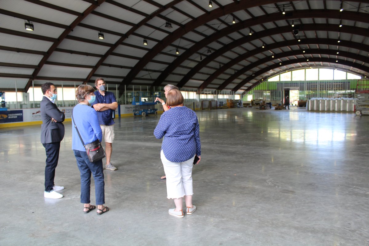CityofIthaca1's tweet photo. A big thank you to Jarred Jones, Deputy State Director for US Senator Kirsten Gillibrand, for making the trip to  visit Ithaca yesterday! We were excited to share progress on the Cass Park Rink Enclosure project with you! 

@SenGillibrand @IYBREC @FriendsIYB @CampaignforCass https://t.co/q3q1M1lUmc