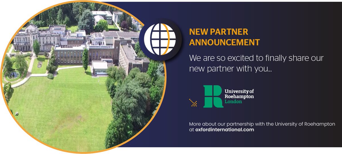 oxford_int's tweet photo. We have partnered with a leading modern university in the country for research, @RoehamptonUni with whom we will support international development, recruitment and admissions services to provide exceptional student experience.
#Roehampton #HelloRoe #studyabroad #education https://t.co/U2f8pNf5xx