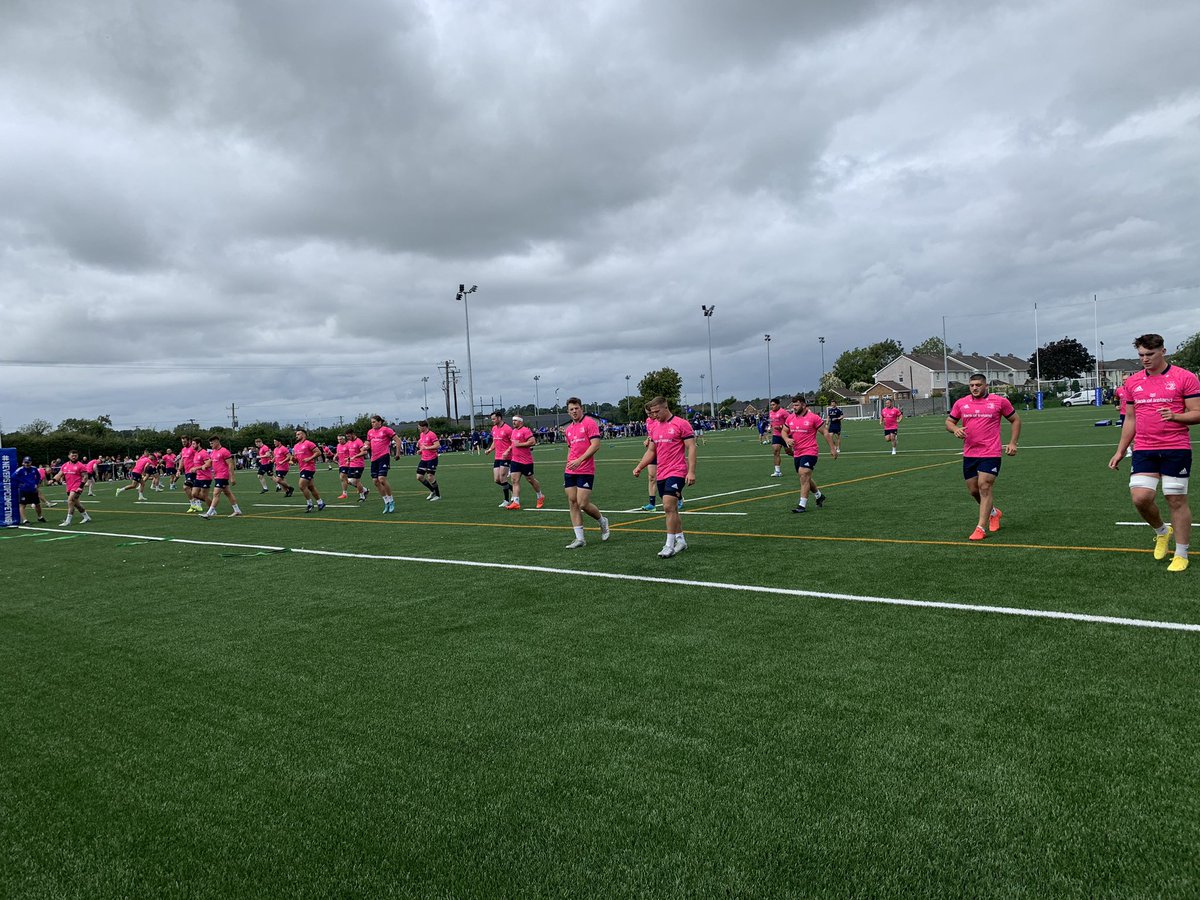 longfordrugby's tweet photo. It’s all go now. Team on pitch. Hon Leinster @leinsterrugby @LeinsterBranch https://t.co/0c9DlMRHBy