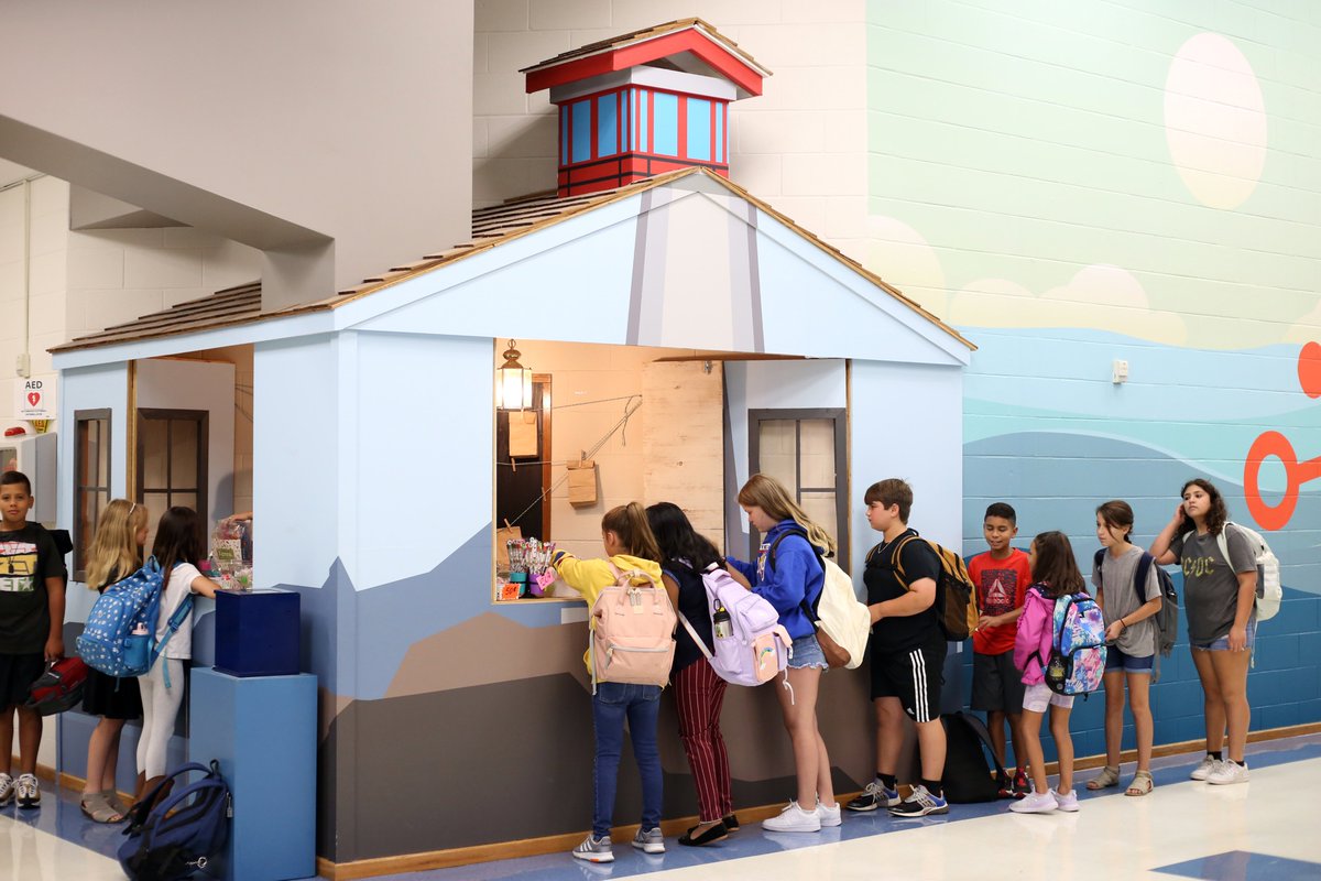 DonaldElemPTA's tweet photo. Little Lighthouse started today for 5th Grade! Tomorrow 4th Grade gets to shop and they were so excited to see all the cool items available to buy. https://t.co/fJ2dWMSL9m