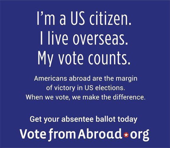 demsabroadbe's tweet photo. @JoeCunninghamSC Headed to the rally tonight in #ColaTown? Give us a hand, & together, we can get some real leadership for SC.
Ask folks there if they know Americans that have moved abroad to work/study/live.
Why?
Because #AmericansAbroad can vote!
https://t.co/sY1P8aDEvK.
@DemsAbroad https://t.co/rxJbN5cyfF
