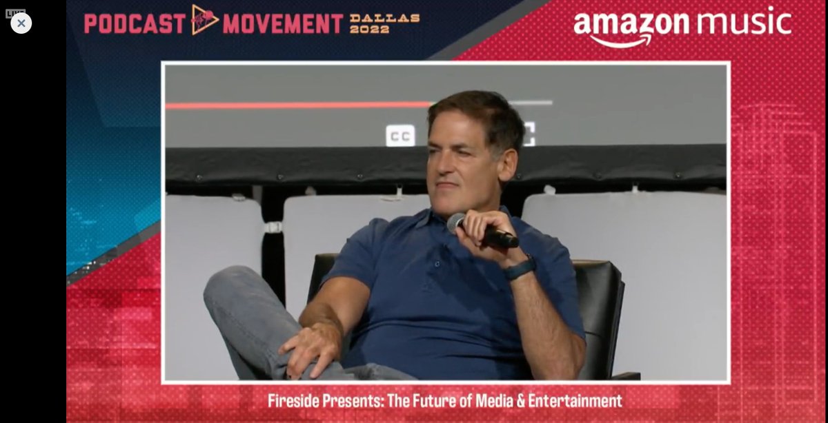 Watching the <a href="/PodcastMovement/">Podcast Movement</a> session with <a href="/mcuban/">Mark Cuban</a>