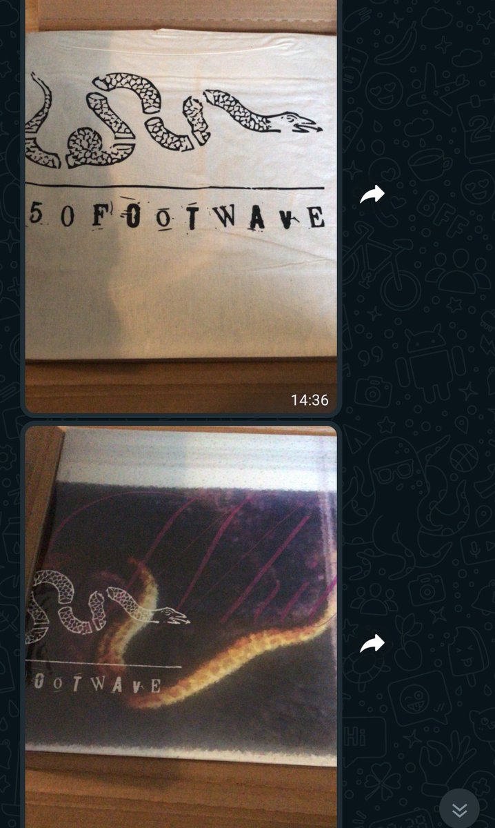 ch33sl3y's tweet photo. Ha, this picture just arrived from my good friend @DeniseMama4. My @50footwave vinyl that I was too tight to pay UK postage for. That @tinystrings posted to my friend's cousin in PA, in May 2020, has finally arrived in the country. What a glorious day. #snailmailrules ๐คฃ https://t.co/pXaBb1szIW
