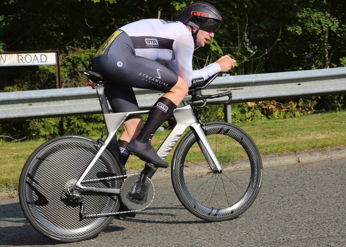 SLCycling's tweet photo. Fantastic ride for GTR - Return To Life p/b Streamline rider @williamb84 with a 53.29 (28.046mph) in the 25mile Scottish District Championship TT. Riding AIR 64-RB Front and AIR Disc-RB Rear. https://t.co/o8wp38WNMy