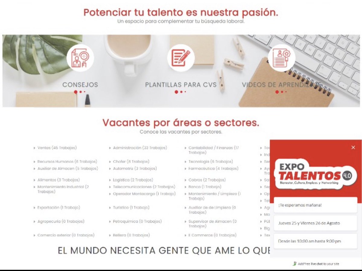 acerhrd's tweet photo. Nuestros Consultores de Talentos esperan por ti en un chat en línea.

Conoce las vacantes que tenemos disponibles para ti.

#Acerh #ReclutamientoYSeleccion #RRHH #GestonHumana #Empleo #FeriaDeEmpleos https://t.co/qaN4CnTcvV