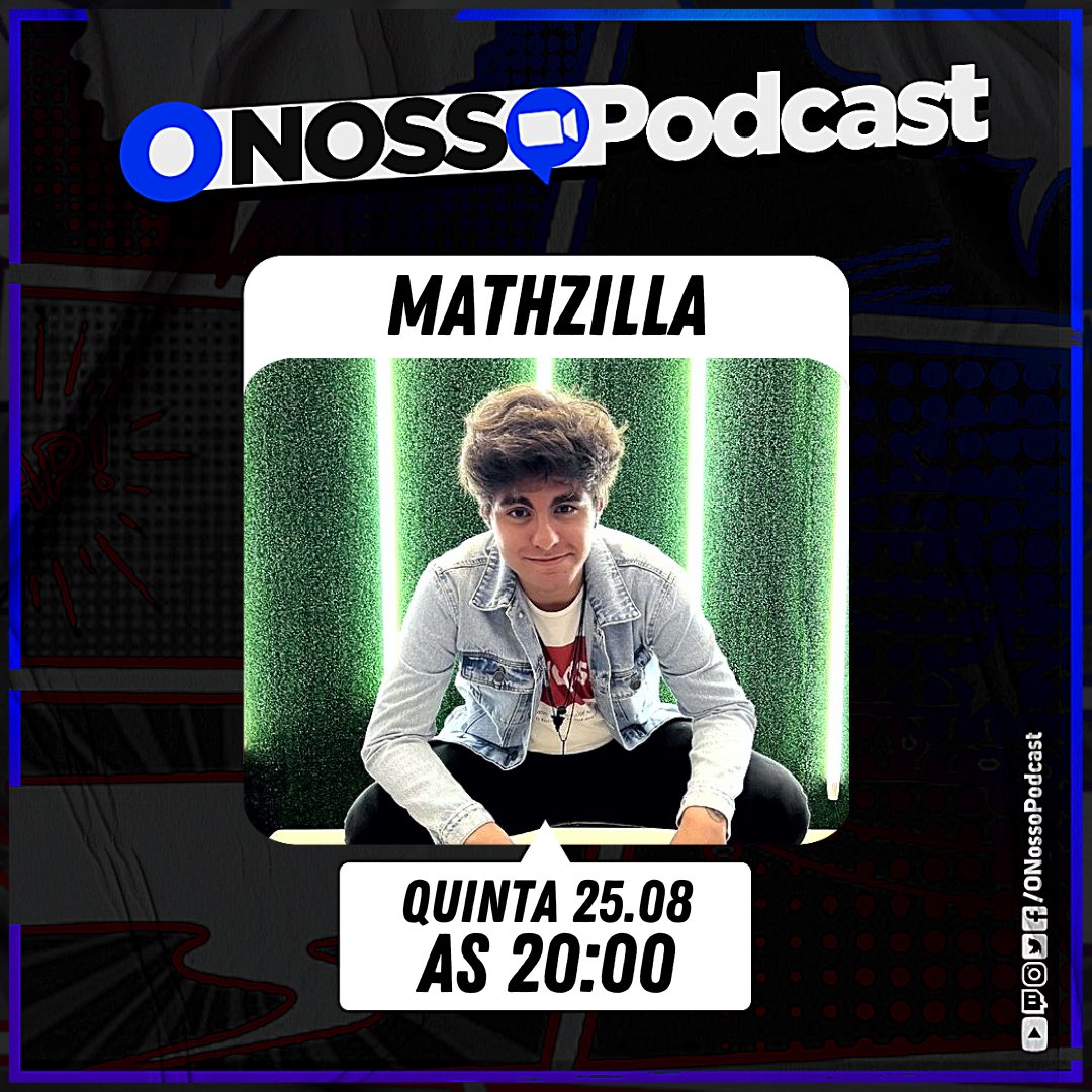 onossopodcast's tweet photo. ➡️ @MathZilla616 as 20:00

https://t.co/PpHQSeeyX0

#ONossoPodcast #Podcast #CerebroEspacial #Nerd #CulturaPop https://t.co/i2et0wNh2n