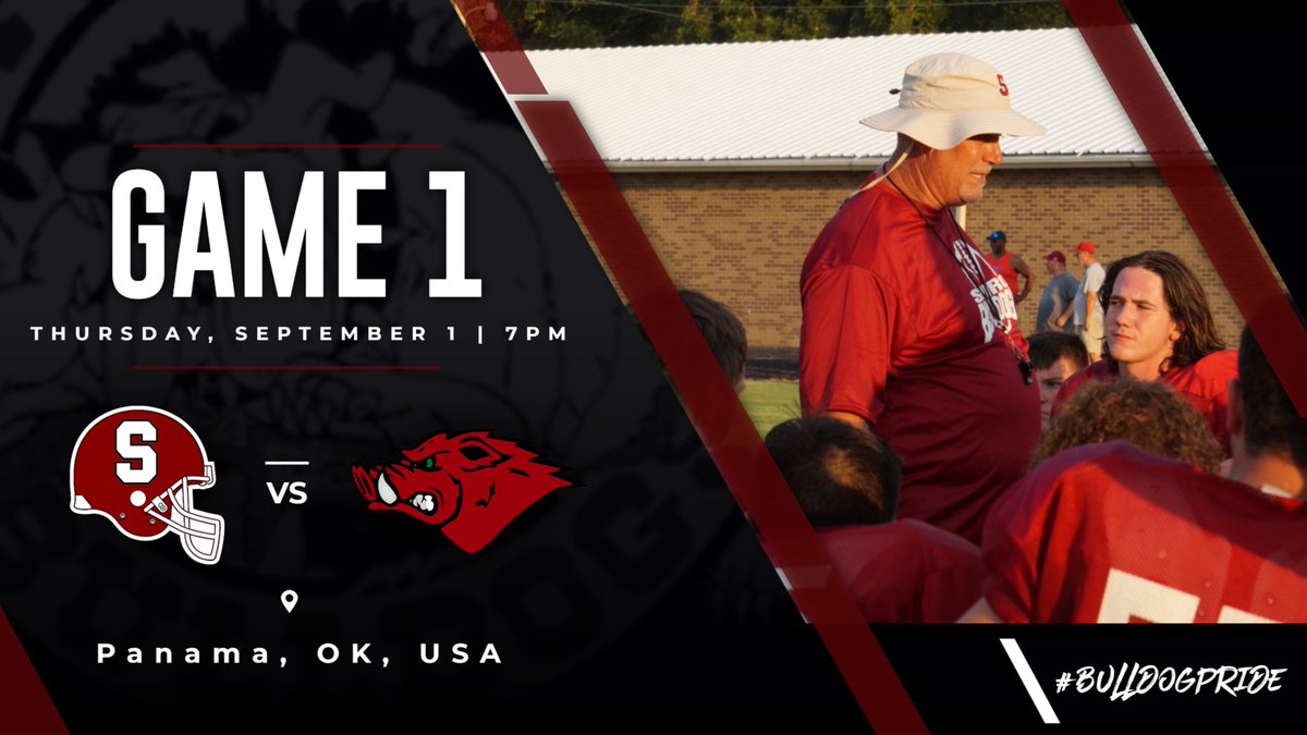We are one week away from the official start of the 2022 campaign! 🐾🏈🚩

📆 Friday, August 26
🆚 Keys 🐆 Scrimmage
⌚️ 6:00 pm
📍 Spiro, USA

📆 Thursday, September 1
🆚 Panama 🐗 Game 1
⌚️ 7:00 pm
📍 Panama, OK