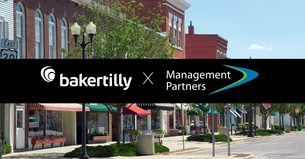 BakerTillyUS's tweet photo. Combining @mgmt_partners team of former government leaders and managers with Baker Tilly’s robust #publicsector practice creates solutions and scale to help #localgovernment innovate, improve services and help their communities thrive. #NowForTomorrow https://t.co/MkZDEU1m1D https://t.co/HvCxwuaIJS