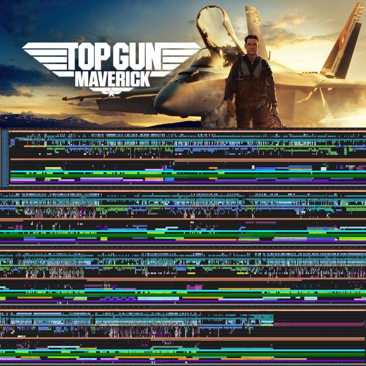 Avid's tweet photo. 🎞️ #TimelineThursday is the new #TimelineTuesday! 

Download @EddieHamilton's high-res @MediaComposer timeline of Top Gun: Maverick ▶️ https://t.co/hUxNBJ4PNe

▶️ https://t.co/6fYBnWKFwm

#topgun #topgunmaverick #tomcruise #timeline #editing #postproduction #mediacomposer #avid https://t.co/K9RwyXbABI