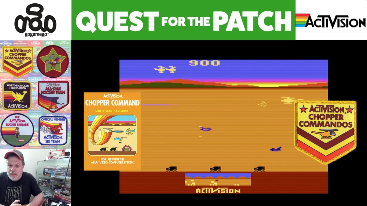 gogamego's tweet image. I go for my second Activision patch for the Atari 2600! The Chopper Command patch! Chopper Command is a fantastic game and I can&apos;t wait to join the prestigious Commando organization! Prestigious! #GamersUnitedGuild #ChopperCommand @Activision 

WATCH: youtu.be/uoooRu9asyY
