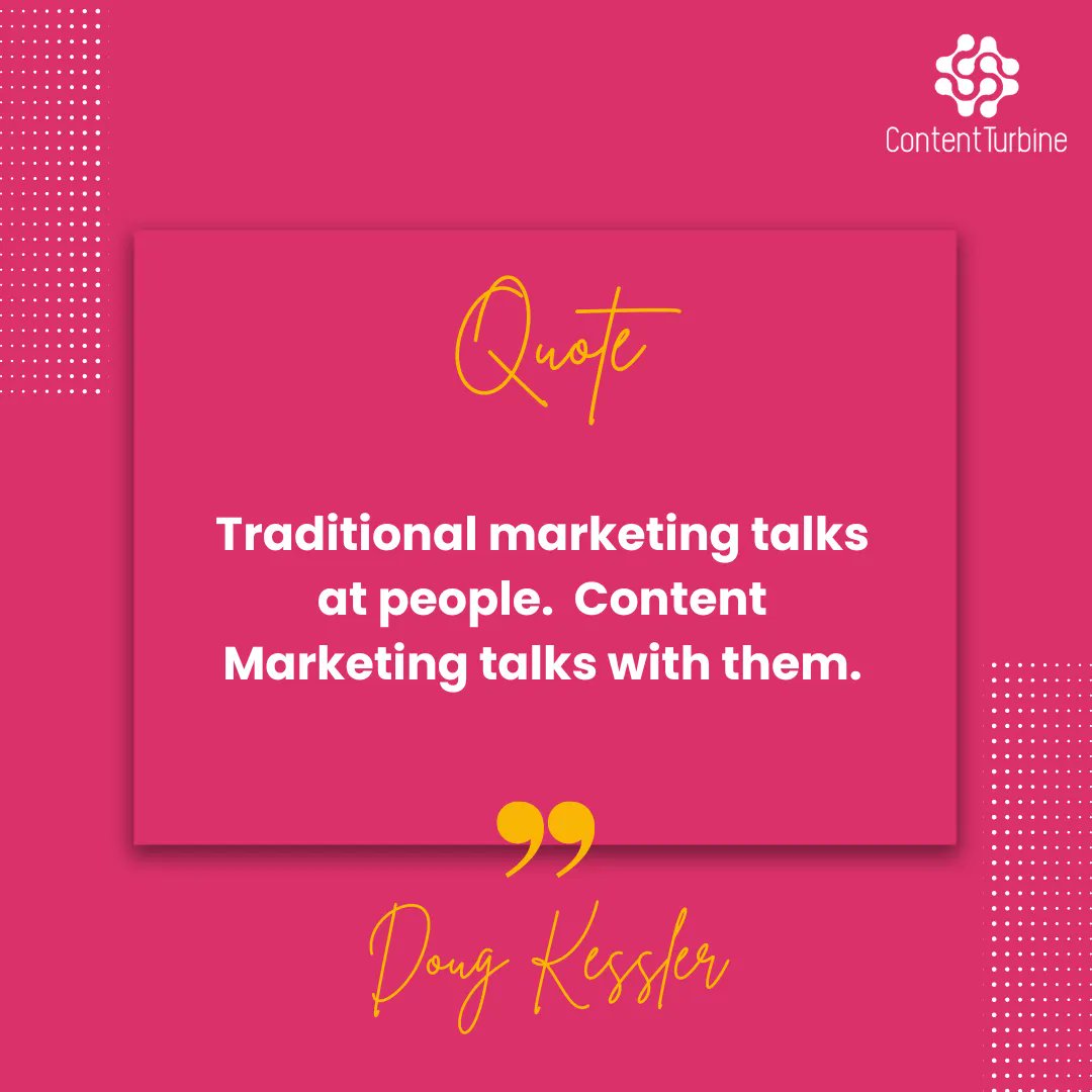 A little food for thought today.  Do you agree? 

#ThursdayThoughts #marketing #contentmarketing #twittermarketing #QOTD