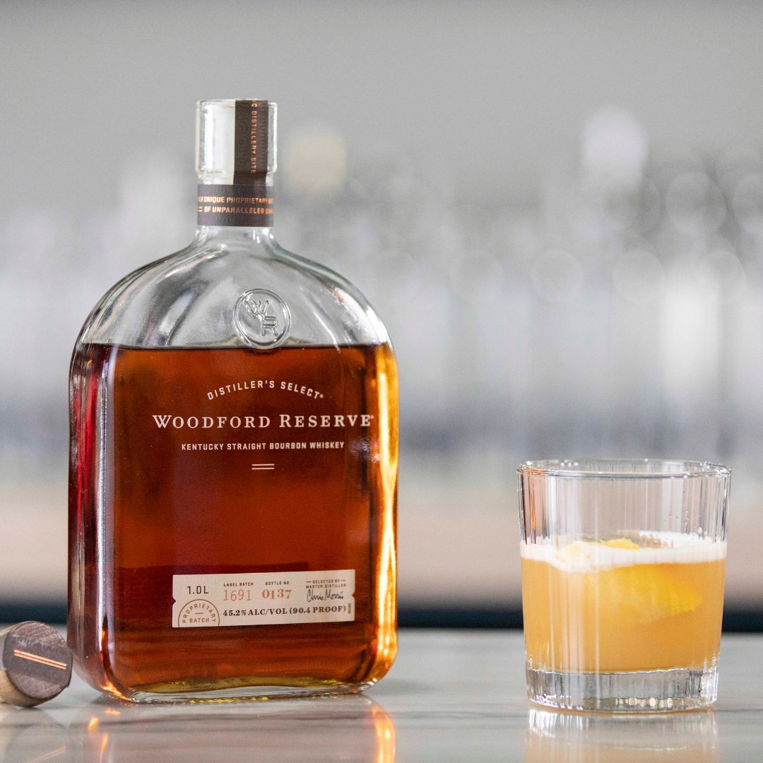 Happy National Whiskey Sour Day. Create a classic: Shake egg white in cocktail shaker Add 2oz Woodford Reserve, 1/2oz simple syrup, 3/4oz lemon juice and shake Strain over ice block