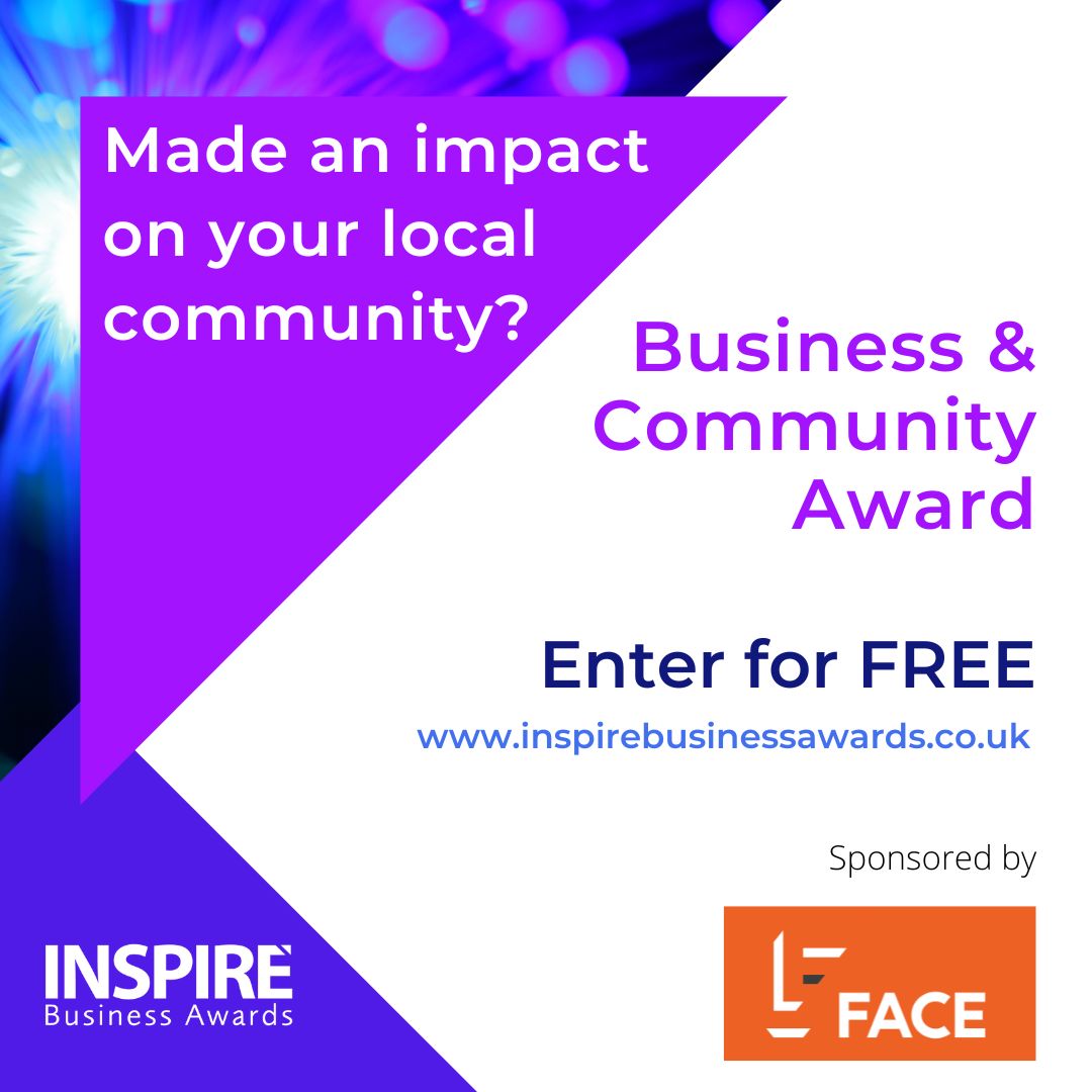 Inspireawards's tweet photo. This award will be presented to any business who can demonstrate evidence of a positive impact on their local community. 🌟 

Enter at https://t.co/K066eg3JFq

This award is kindly sponsored by Face TV-  https://t.co/ntSDVRHcBE

#inspirebusinessawards #inspire https://t.co/Rxdx9KfA7F