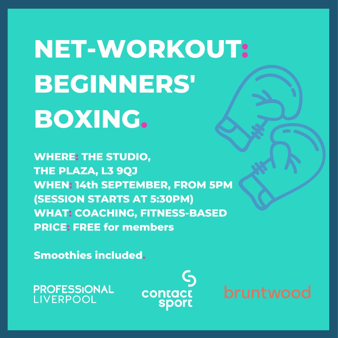ProLiverpool's tweet photo. Networking with a difference! 🥊 - in collaboration with @BruntwoodWorks and @ContactSportLCR
Book your free place here: https://t.co/5iiw0tZGei
#Networkout #NetworkngLiverpool https://t.co/k9VTxukBtn