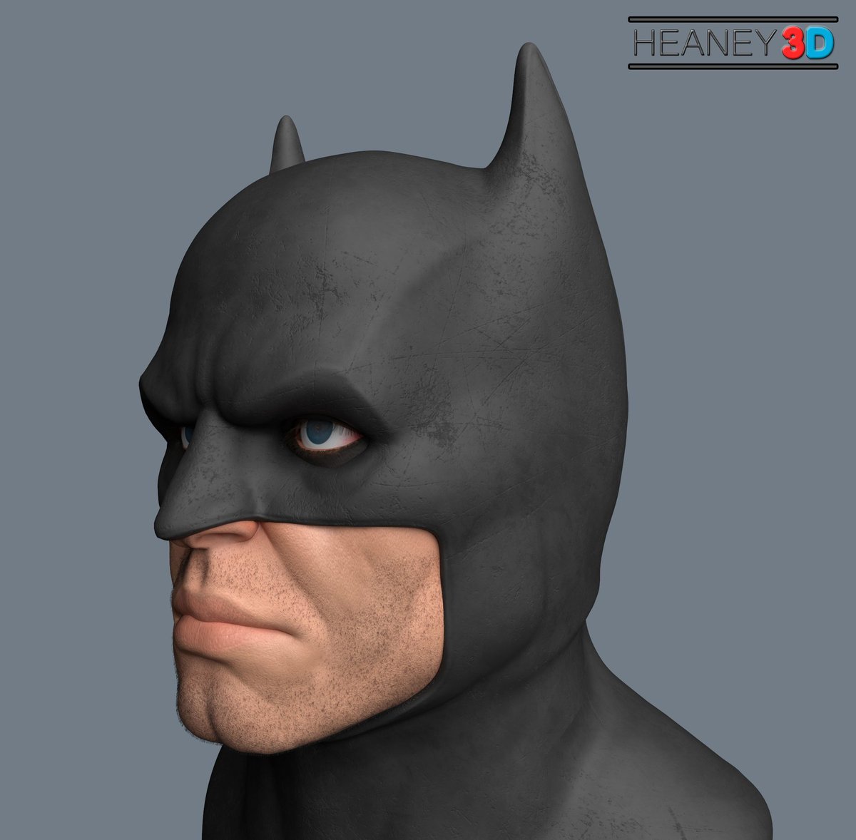 Trying different materials and styles for this Batman Cowl. All types are inspired by live action and animated iterations. #3d #3dart #3dmodeling #cgi #batman #darkknight #cowl #costume #gamer #character #fanart