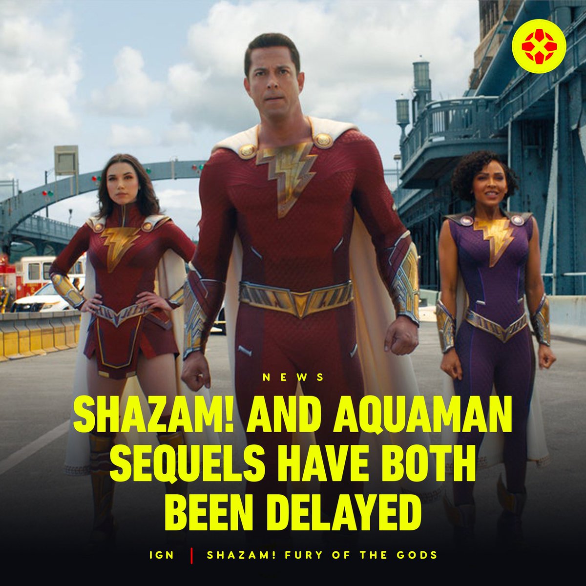 In an updated calendar, Warner Bros. announced that the Shazam sequel will now be released on March 17, 2023, instead of December 21, 2022. This March date was originally held by Aquaman 2 which will now be pushed back to December 25, 2023. bit.ly/3R5KFvK