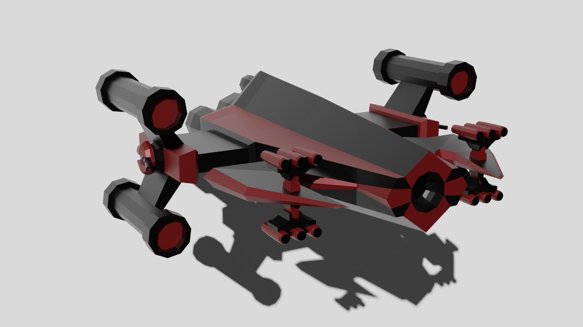 tantenablog's tweet photo. 宇宙戦闘機一応完成。

黄ばんだファミコンカラーが一番かっこいい。
#blender #b3d https://t.co/DYwvKcmIE6