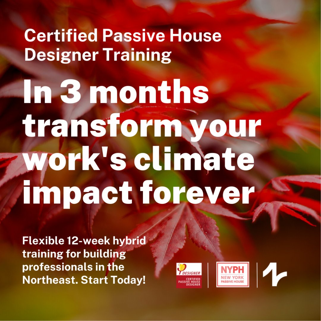 NYPassiveHouse's tweet photo. Starting September 9, 2022. This course is flexibly paced. Register &amp; gain access to on-demand content today. #DesignPassiveHouse #NYPH #Passivehouse  #newyorkpassivehouse #newyorkcity #passivhaus #passivehousedesign 

Register at 
 https://t.co/Ei37uPtSuP

@the_phnetwork https://t.co/GIsqxjmr2E