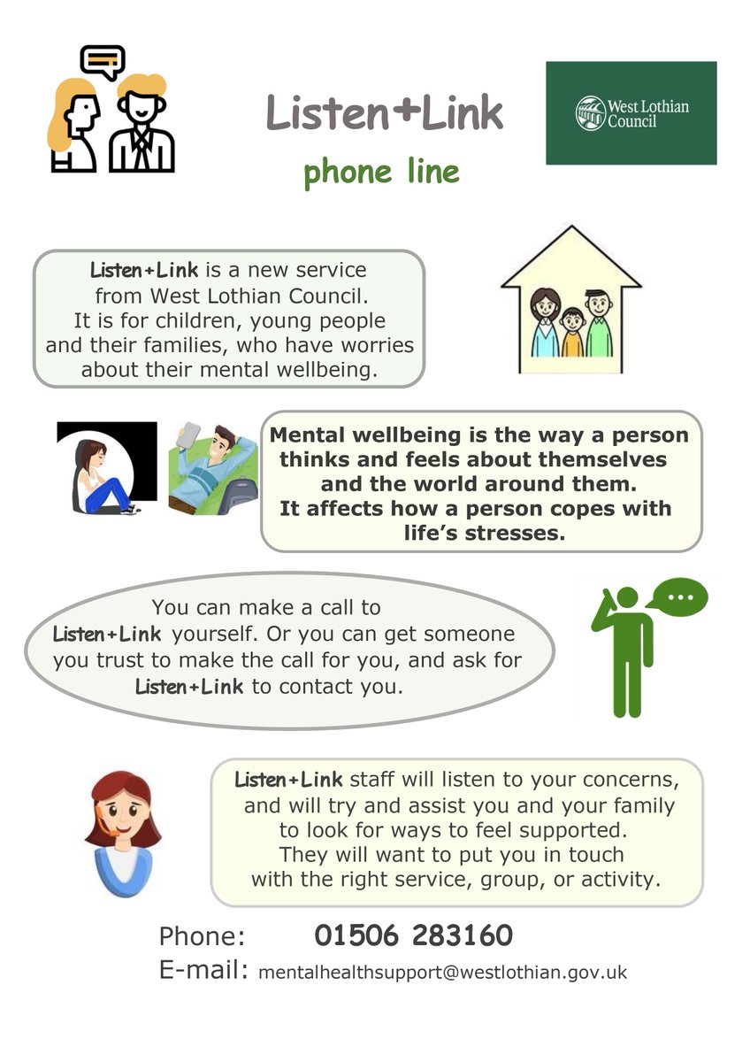 Listen &amp; Link - A new West Lothian Mental Health service 💜