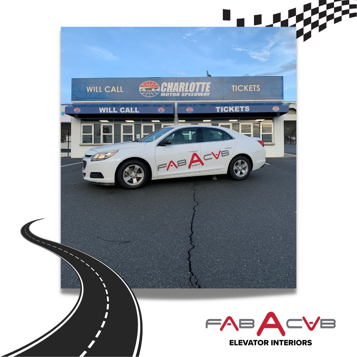 fabacab's tweet image. This weeks travel takes us to North Carolina.  Just a quick #pitstop while seeing customers 🏁 #roadwarriors #charlottemotorspeedway #fabacab
