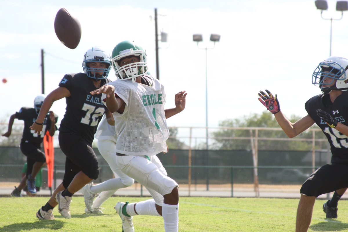 EldoradoXCTF's tweet photo. The first JV Football Game is today! Come support the Eagles as they host Christoval! #FAMILY https://t.co/ecCHL6QfpK