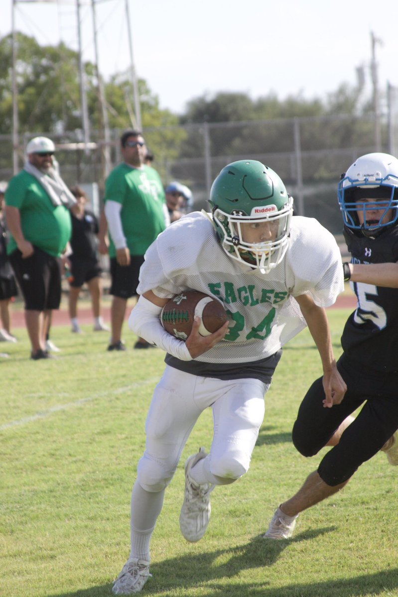 EldoradoXCTF's tweet photo. The first JV Football Game is today! Come support the Eagles as they host Christoval! #FAMILY https://t.co/ecCHL6QfpK