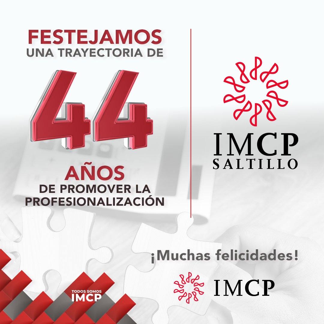 IMCP's tweet photo. ¡El trabajo diario rinde frutos! Hoy nos unimos a los festejos por el 44 aniversario del Colegio de Contadores Públicos de Saltillo.
#TodosSomosIMCP #UnSoloEquipo @ImcpSaltillo https://t.co/ruMNUwy5PL