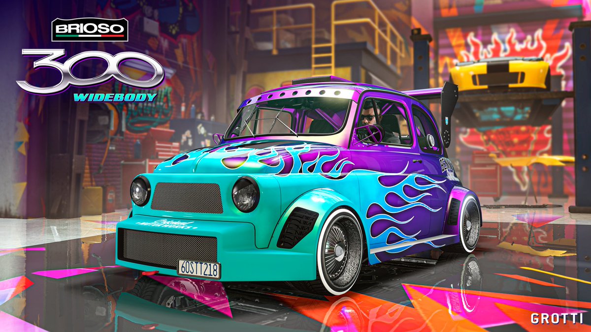 Draw attention to all the right places with the Grotti Brioso 300 Widebody.

Pick up the Grotti Brioso 300 from the Benny's Original Motor Works website in-game, then take it to man himself in Strawberry for an upgrade to the Brioso 300 Widebody: rsg.ms/65688e1