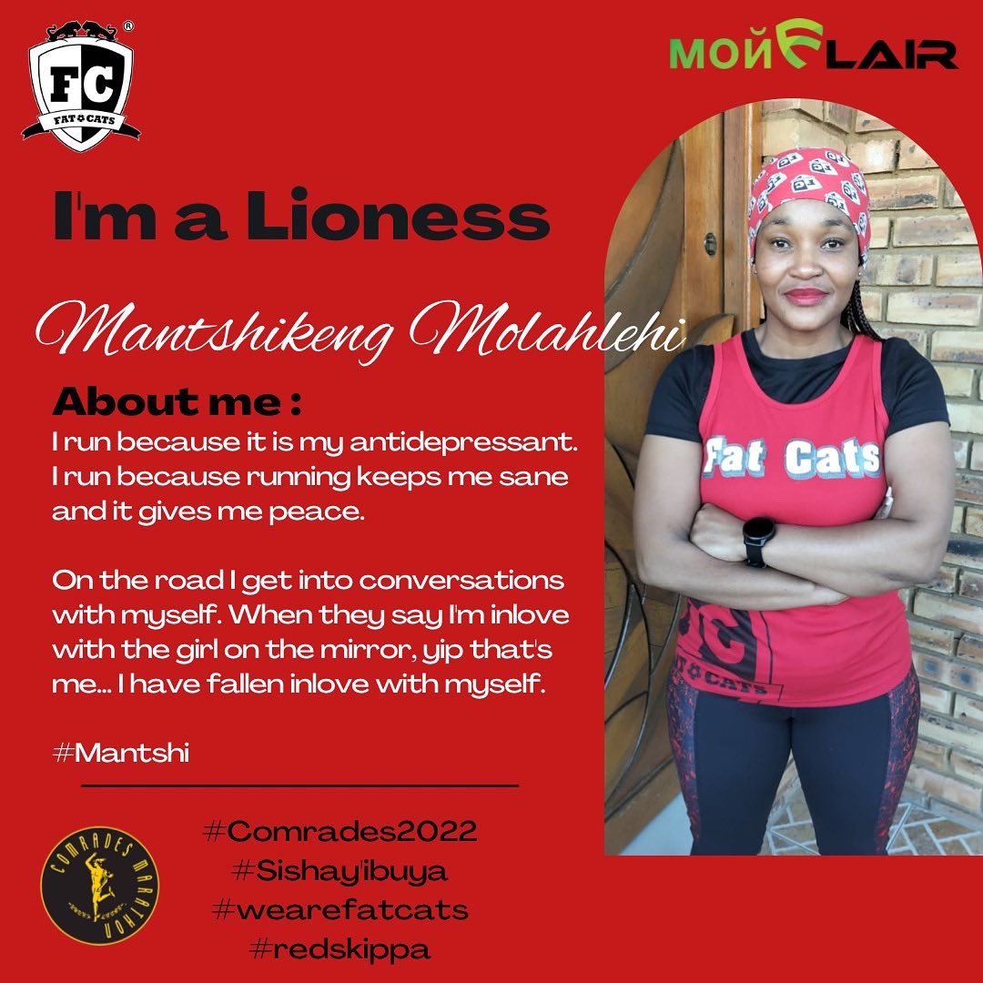 fatcats_ac's tweet photo. The hype is on and we know you are ready for the big celebration at Moses Mabhida on Sunday!
Meet our #redskippa Lionesses who will be lining up for Comrades this year.
#wearefatcats
#RedSkippa
#getyourflairon
#SheRunsPeriod
#Sishay’ibuya - The Return https://t.co/tcvJYUdWik