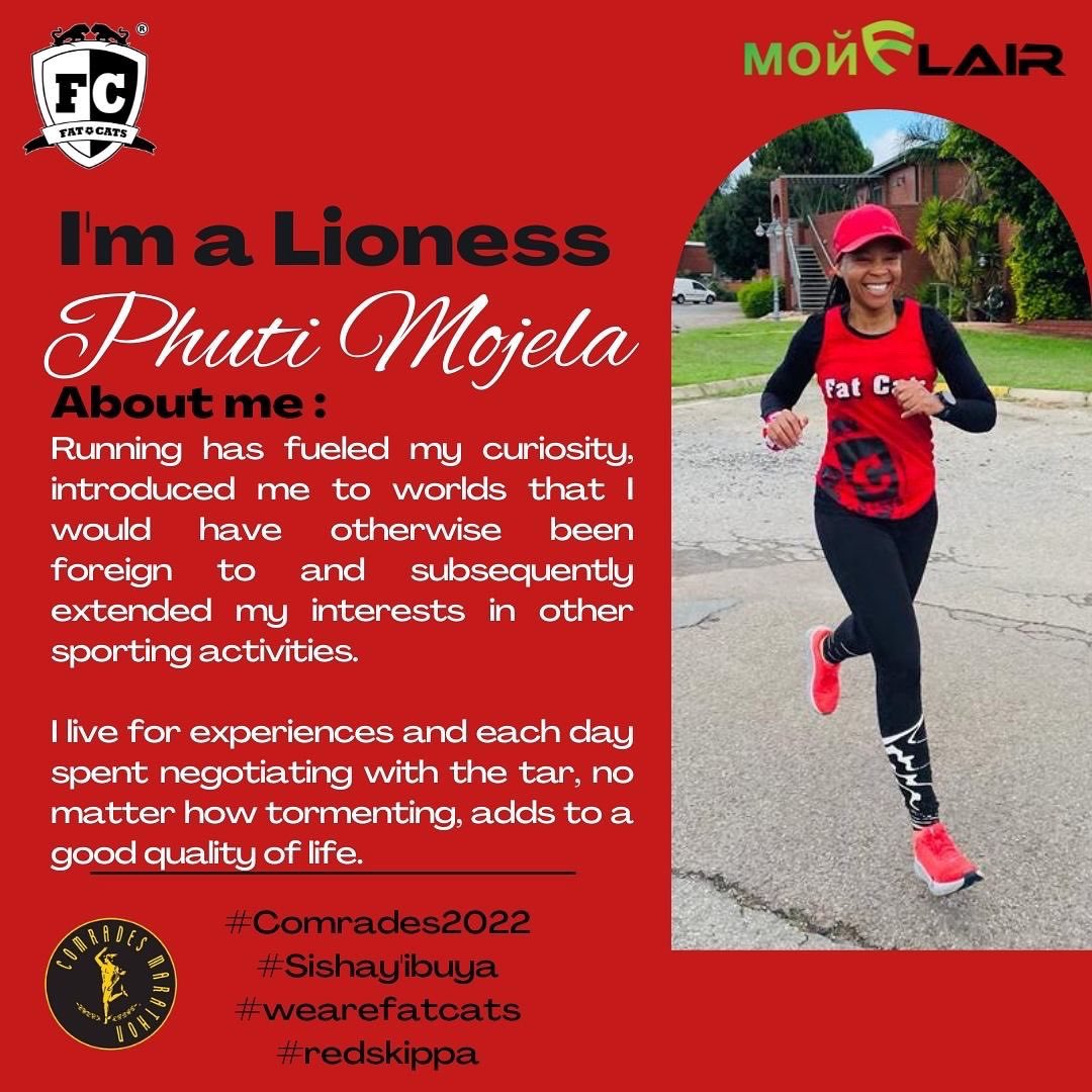 fatcats_ac's tweet photo. The hype is on and we know you are ready for the big celebration at Moses Mabhida on Sunday!
Meet our #redskippa Lionesses who will be lining up for Comrades this year.
#wearefatcats
#RedSkippa
#getyourflairon
#SheRunsPeriod
#Sishay’ibuya - The Return https://t.co/tcvJYUdWik