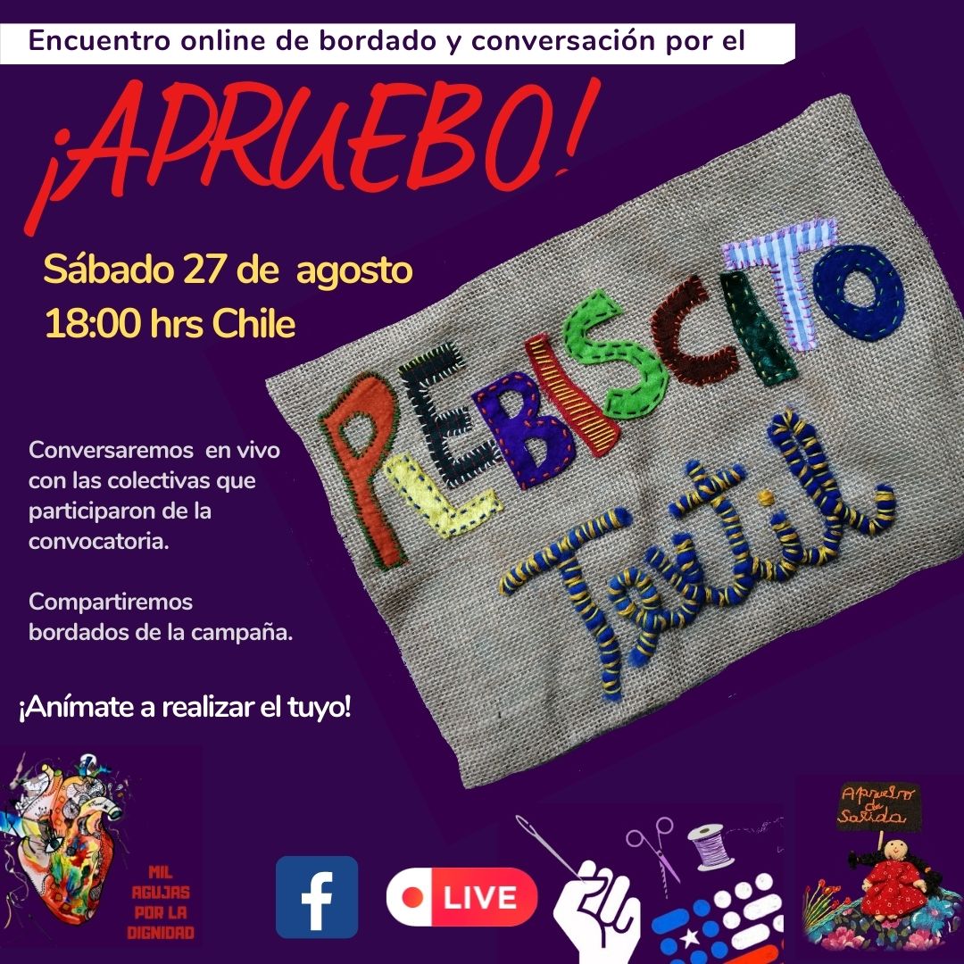 AYÚDAME A DINFUNDIR
Cierre de convocatoria PLEBISCITO TEXTIL 14 colectivos de bordado por el  #APRUEBO
@ZCensurada <a href="/ApruebaxChile/">ApruebaxChile 🅰️</a> <a href="/MarcObrecht1/">Marc Obrecht</a> <a href="/aalfonsog/">#ApoyoAGabrielBoric y #Antifascista</a> <a href="/MaulinasxJadue/">MujeresMaulinasxAprueboDeSalida🌳</a> <a href="/MujeresRed/">Red Chilena contra la Violencia hacia las Mujeres</a> <a href="/fvozpublica/">Fundación Voz Pública</a> <a href="/DiversaDivulga/">DiversaDivulga</a> <a href="/alejoaquinagago/">AleJoaquinaGaGo ©🍀✍️</a> <a href="/Carolhousepaezt/">カロル</a> <a href="/rayiman_marysol/">Marisol Reiman Rojas</a> <a href="/ValdebenitoNata/">Natalia Valdebenito</a>