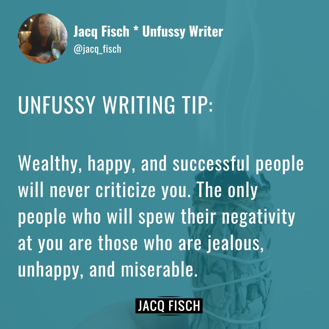 JacqFisch's tweet photo. People who take the time to criticize you for ANY reason — your writing, your message, your choices — unless you want to be like them.
IGNORE.
We write to CONNECT.
PERIOD.
#writingtips #intuitivewritingcoach #copywritingcoach #ignorethecritics #unfussywriting https://t.co/eBoi7BRzCJ