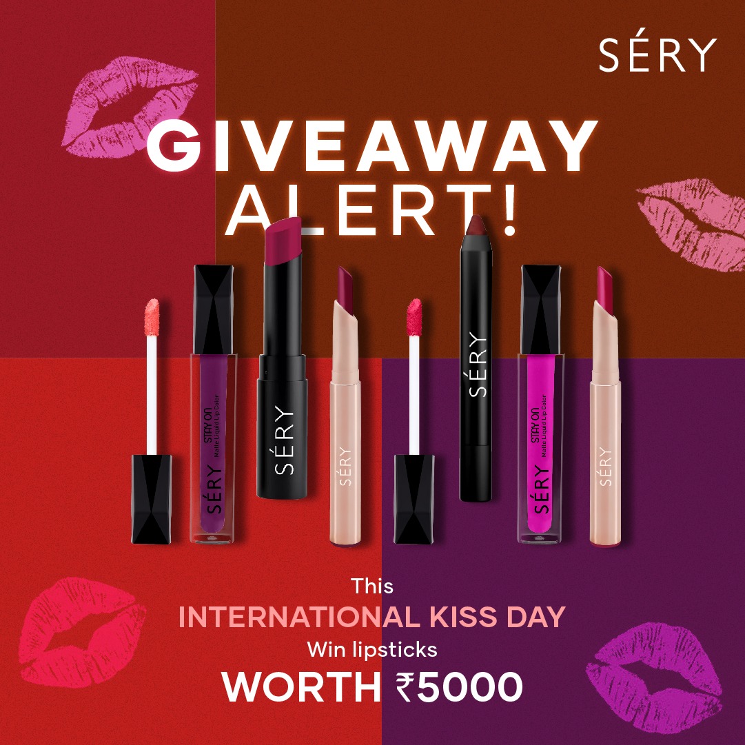serycosmetics's tweet photo. It’s a Giveaway on International Kiss Day!
Here’s a chance to get your hands on our mesmerising MATTEfied range.

-Tag 3 friends who are big on lipsticks as you
-Follow Sery

Giveaway closes on 31st August.
Winners will be contacted through DM
Grab Now!
#Getsetsery #Giveaway https://t.co/synrjddhb9