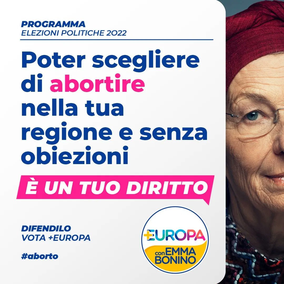 emmabonino's tweet photo. A me, francamente, sembra letteralmente assurdo che qualcuno provi a rimettere in discussione il diritto delle donne di scegliere se, come e quando, diventare madri. 
Difendi i tuoi diritti
#iovotopiùeuropa https://t.co/vTTPTeTKMu