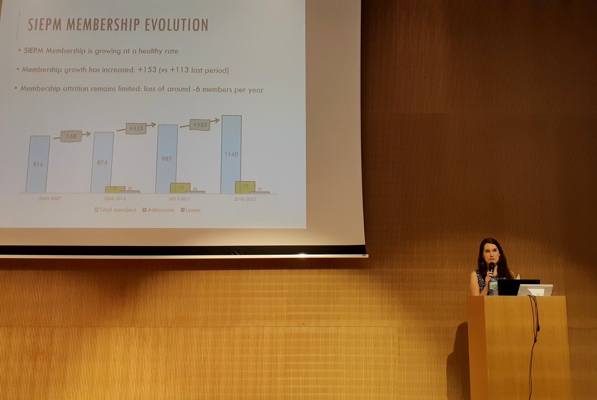 SIEPM2022's tweet photo. Right now, at the General Assembly, we share the reports of #SIEPM's President, Secretary-General and Editor of SIEPM Publications. Stay tuned for the results of #SIEPM2022's voting! Soon to be announced ✨ https://t.co/MawK5j2Hn4