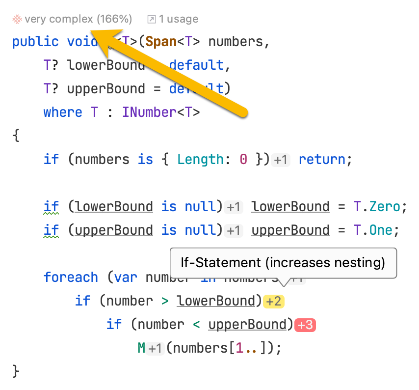 matkoch87's tweet image. Have you heard about #CognitiveComplexity? 🤔

It helps you find the most impactful spots for #refactoring opportunities. It&apos;s like #CyclomaticComplexity 2.0 and considers nesting, alternation, and recursion!

Go and give the plugins for #JetBrainsRider and #ReSharper a shot! 👏
