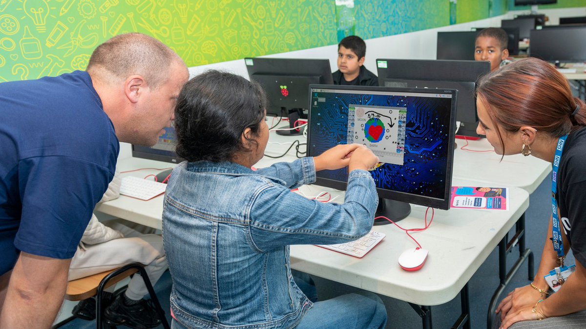 Future_T_org's tweet photo. "We have one more day to go, and what a fantastic time we've been having at #SummerofTech with @BiBDigitalMaker and @RaspberryPi_org where kids have been learning how to make artwork to be transferred onto a #Satellite!โก
#BiB #FutureTransformation #SpaceArt #WorkshopsforKids https://t.co/VuFqjAenh0