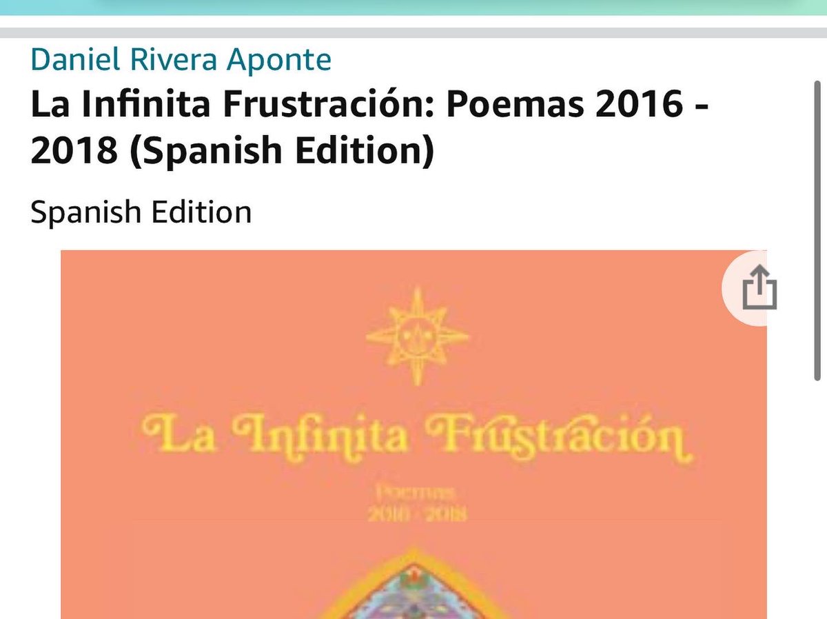 hola! mi primer poemario, La Infinita Frustración, ya esta disponible en Amazon. Es una colección de poemas escritos entre el 2016 al 2018 mientras estudiaba en la UPRP. espero que lo disfruten 🤍

a.co/d/d3H9KyB