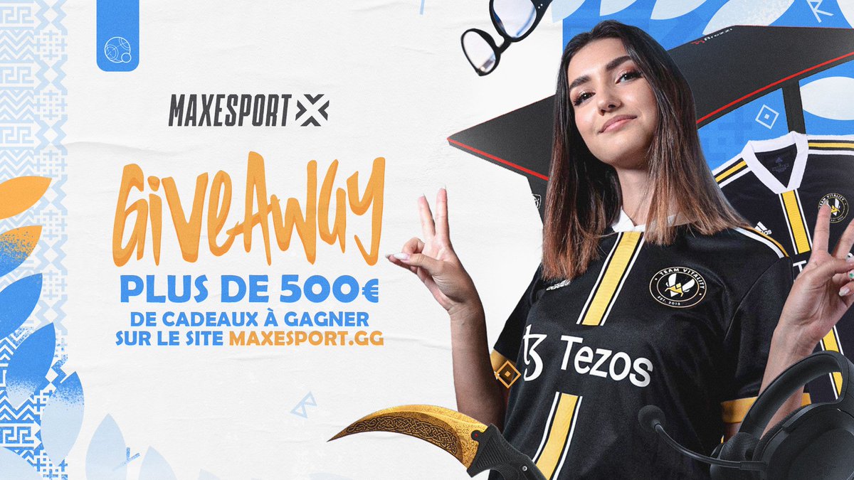 Juliette_arz's tweet image. MAXESPORT et Les Six'Olympiades mettent en jeu un lot d'une valeur de plus 500€ !
Pour gagner un des articles : 
Follow @MaxEsportGG &amp;amp; @Juliette_arz
RT ce tweet !
TAS le  29/08/2022