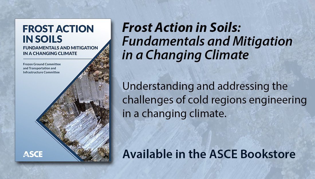 ASCEpublishing's tweet photo. Frost Action in Soils is a valuable resource for engineers, scientists, and government agencies involved in #ColdRegions engineering and the mitigation of frost action on pavements and other structures. https://t.co/TW3ZiWPya5 https://t.co/xNCJ9VVhSE