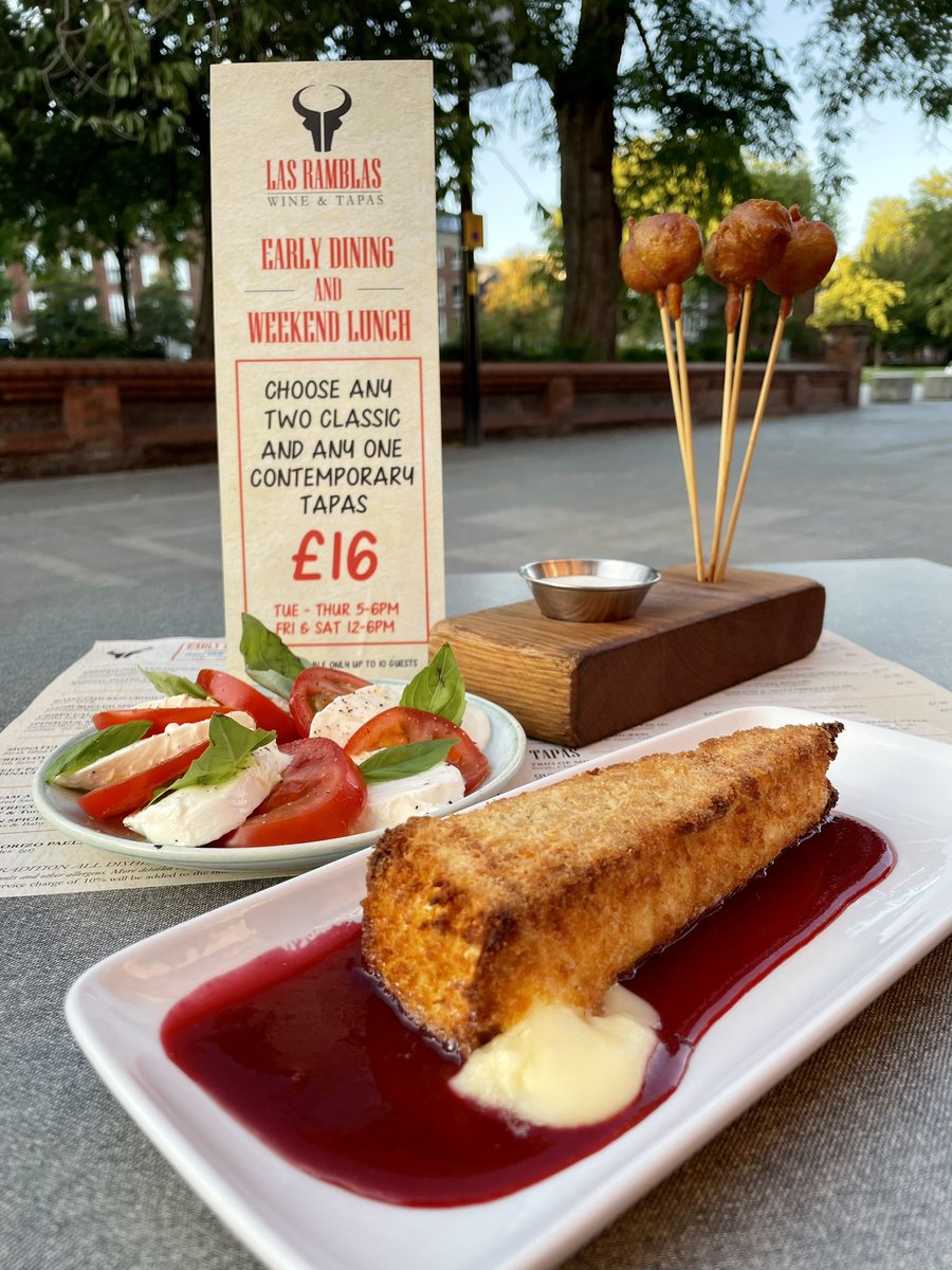 #FRIDAY &amp; #SATURDAY #LUNCH PLANS?

Choose any 2 Classic Tapas &amp; any 1 Contemporary #Tapas - £16

Friday &amp; Saturday, 12pm - 6pm
Tues | Wed | Thurs, 5pm - 6pm

Menu &amp; Reservations
LasRamblasWineandTapas.co.uk