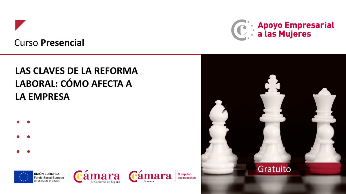 CCGranada's tweet photo. #ProgramaPAEM | Las claves de la Reforma laboral: cómo afecta a la empresa. Un curso gratuito en la que acceder a la más fiable y desarrollada interpretación de la #ReformaLaboral22.
Comienzo: 26 de septiembre
100% Presencial
¡Inscribete!
📲 https://t.co/Z6cfB02dsm
#PAEM https://t.co/MOo0RDGWxK