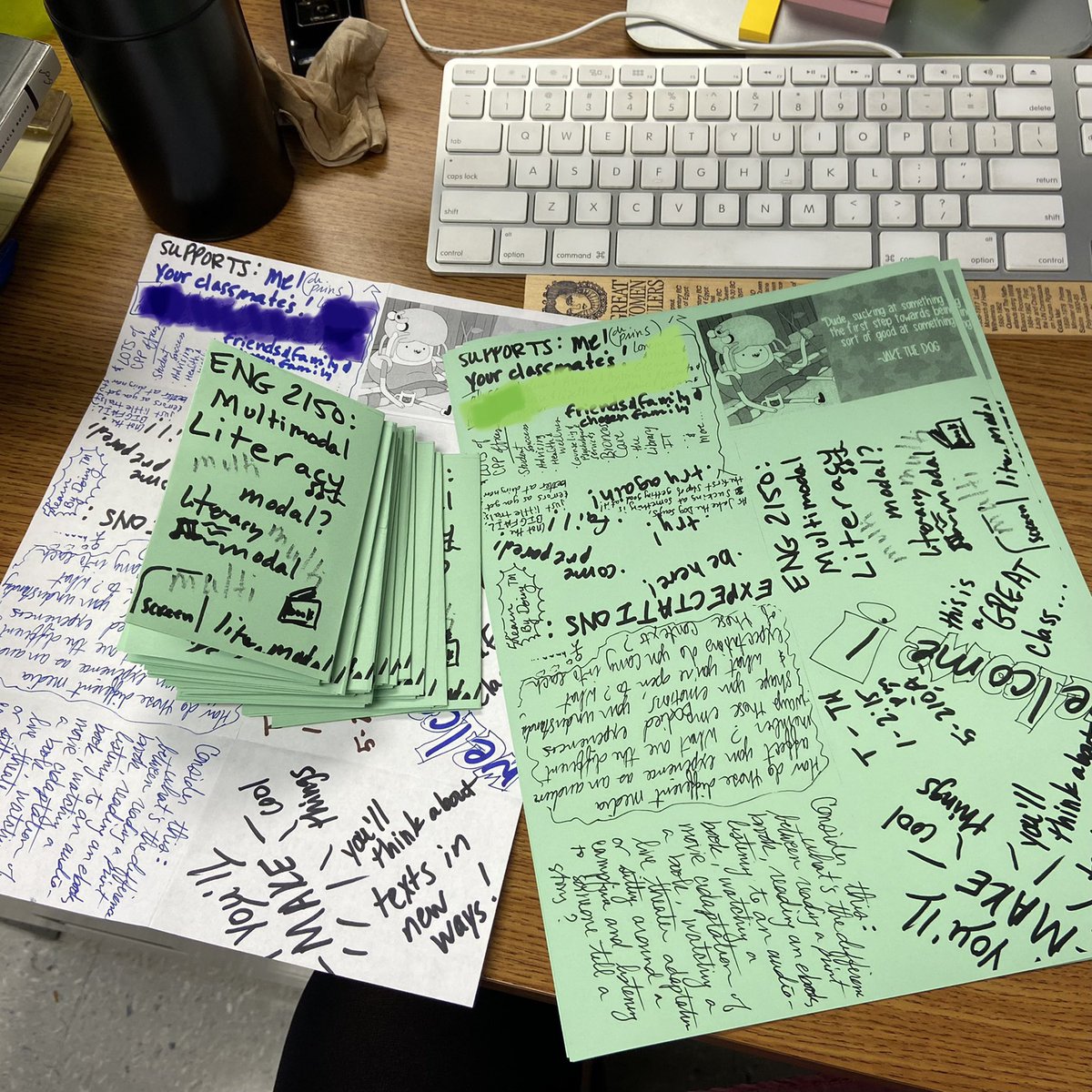 kkprins's tweet photo. The last, best part of course prep: folding Multimodal Literacy mini-zines 🤓 https://t.co/VlaaGnpXmr