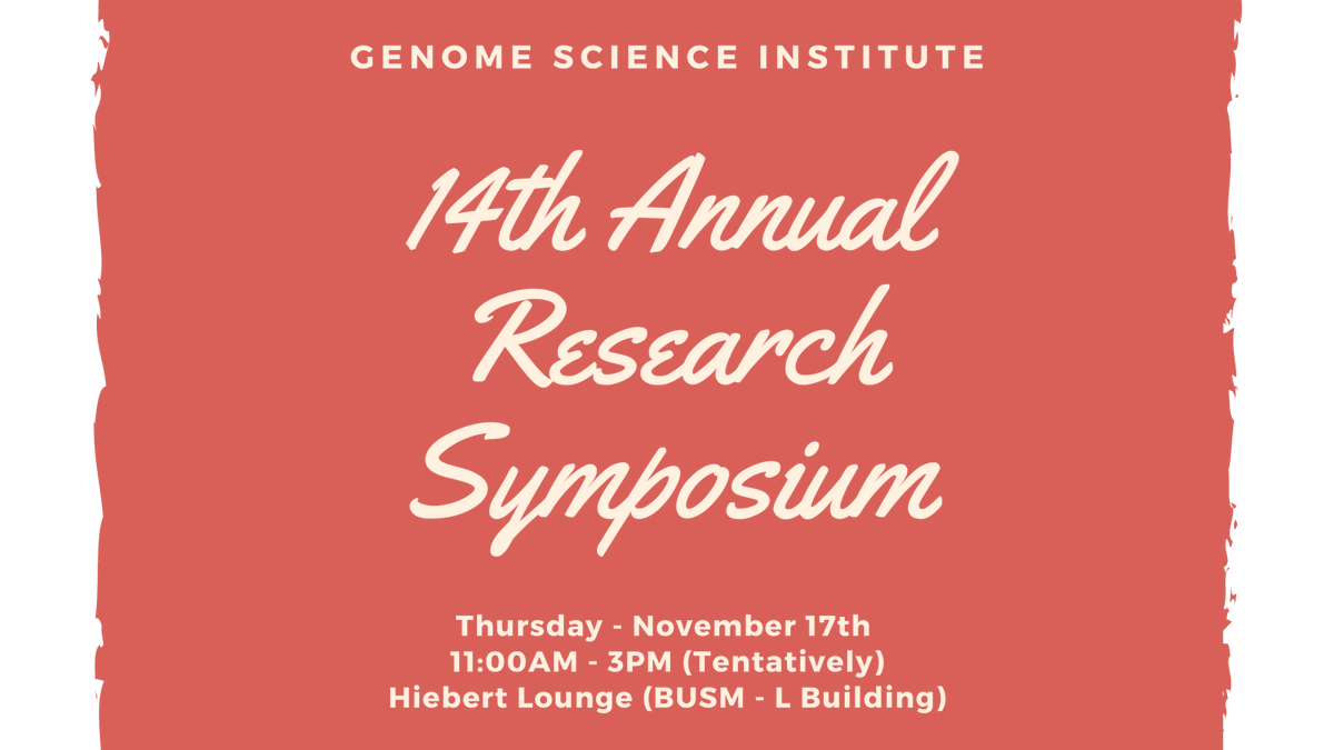 BU_GSI's tweet photo. Save The Date: Our Annual Research Symposium will be held in-person on November 17th! For more details, please visit https://t.co/aP3CYoTJAK . We hope to see you there!🧬 https://t.co/2e09yC6KOB
