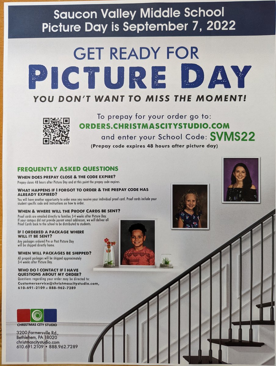 Save the Date: Picture Day September 7, 2022