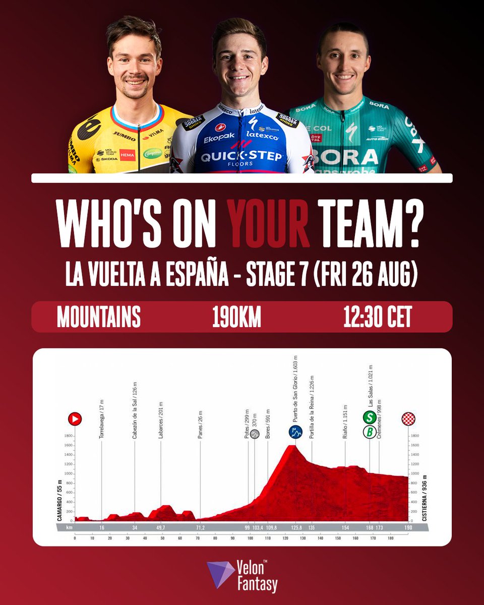VelonCC's tweet photo. Can Stage 7 become another day in the GC battle, or is it more likely a stage for the breakaway?🔮
Play #VelonFantasy free: https://t.co/sd27ADE7iI
_______
🇪🇸 #LaVuelta22 https://t.co/VIejizdLd2
