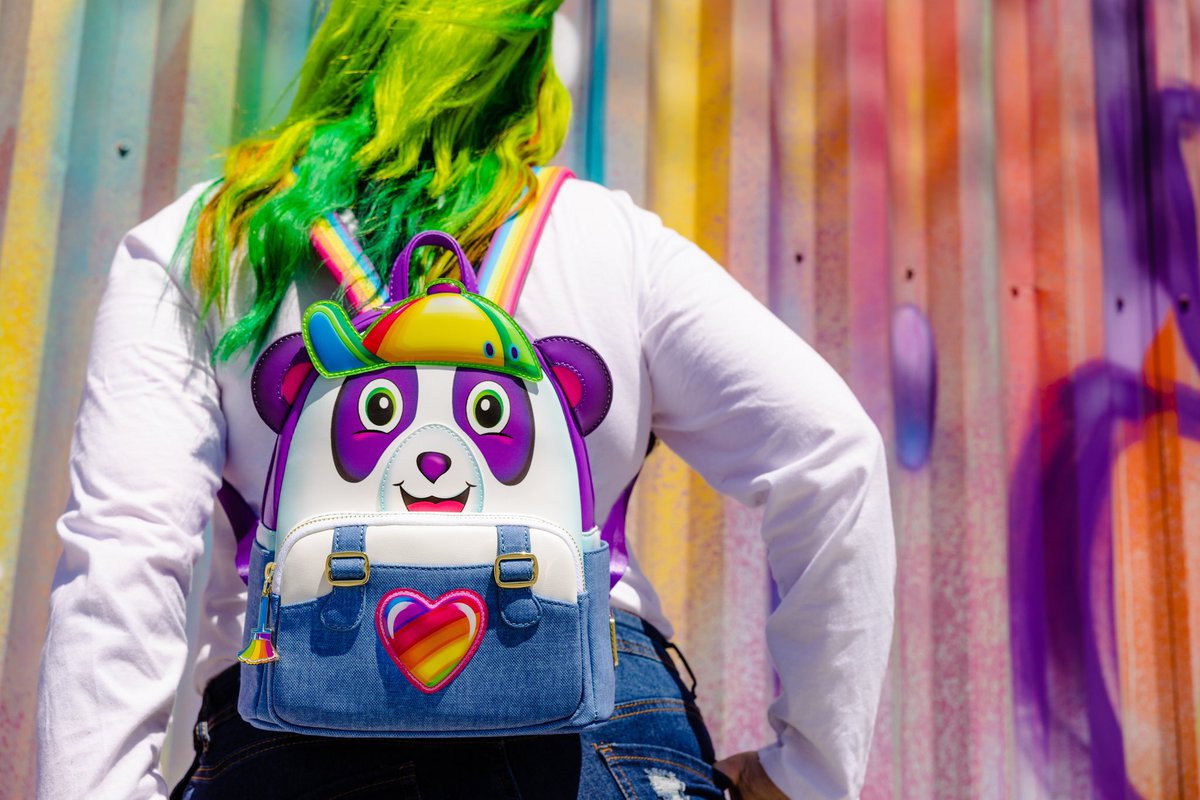 Loungefly's tweet photo. Get ready for a @LisaFrank Panda Painter party! 🐼🌈💕Available tomorrow, 8/26 at 9am PST exclusively on https://t.co/boCcX9r7zR and now on https://t.co/Rn67MuzLYT! https://t.co/O6F5jJAfIp