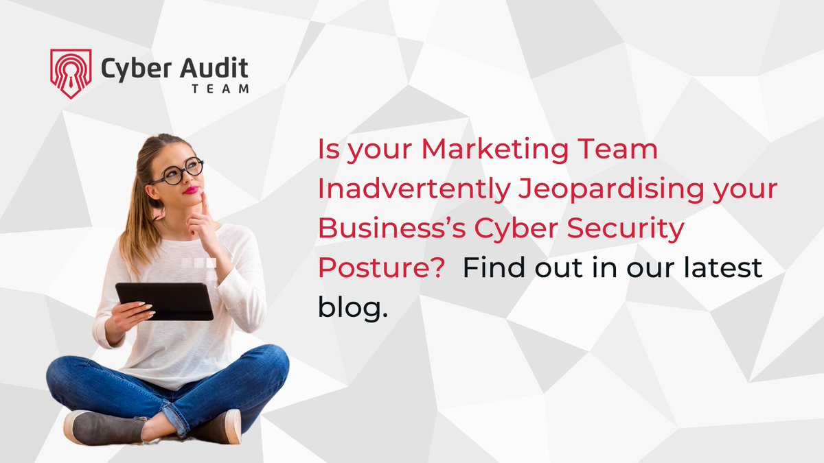 The rise of inbound &amp; digital marketing and use of cloud-based platforms is great for marketing teams. But did you know this can also pose a security risk? tinyurl.com/CyberAuditTeam
#cybersecurity #cyber #cybersecuritytips #ITSecurity #DataSecurity