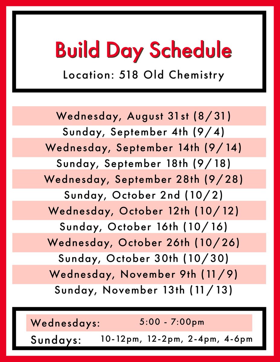 ucrocketry's tweet photo. We’ve added some additional build days! Sign up for a time slot through your email or discord. https://t.co/GBsIBaVTGg