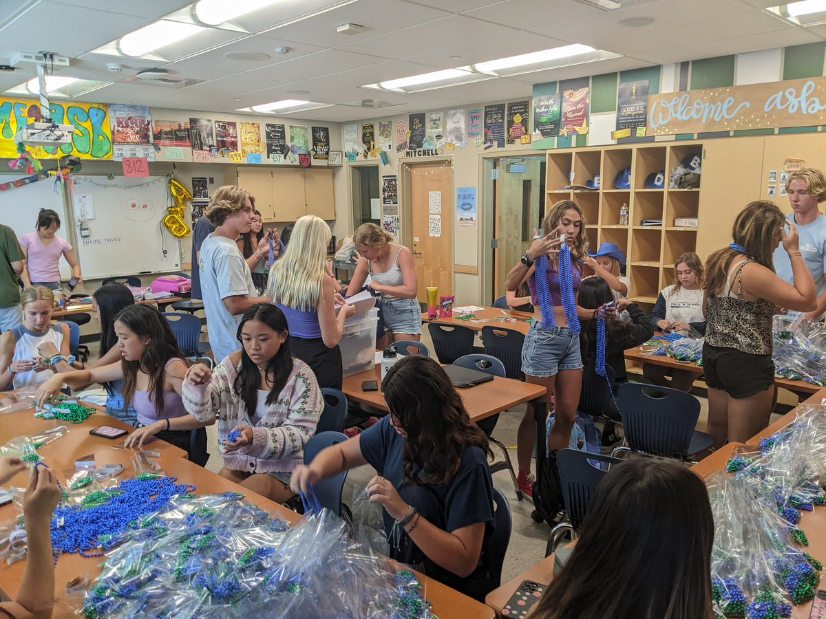 DNHSNighthawks's tweet photo. Nighthawks getting after it today. ASB preparing to continue to build belonging prepping for Unity Day next week, Physics students doing experiments. https://t.co/Ch9mrQESng